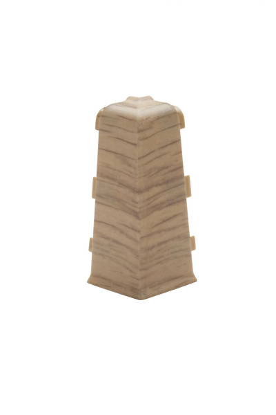 Угол наружный для плинтуса ПВХ Arbiton Indo 70 мм 05 Дуб Уинстон 2 штуки